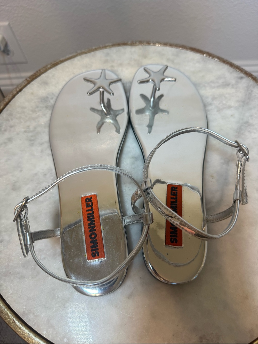 Simon Miller Silver Metallic Sandals Coastal - Picture 11 of 14